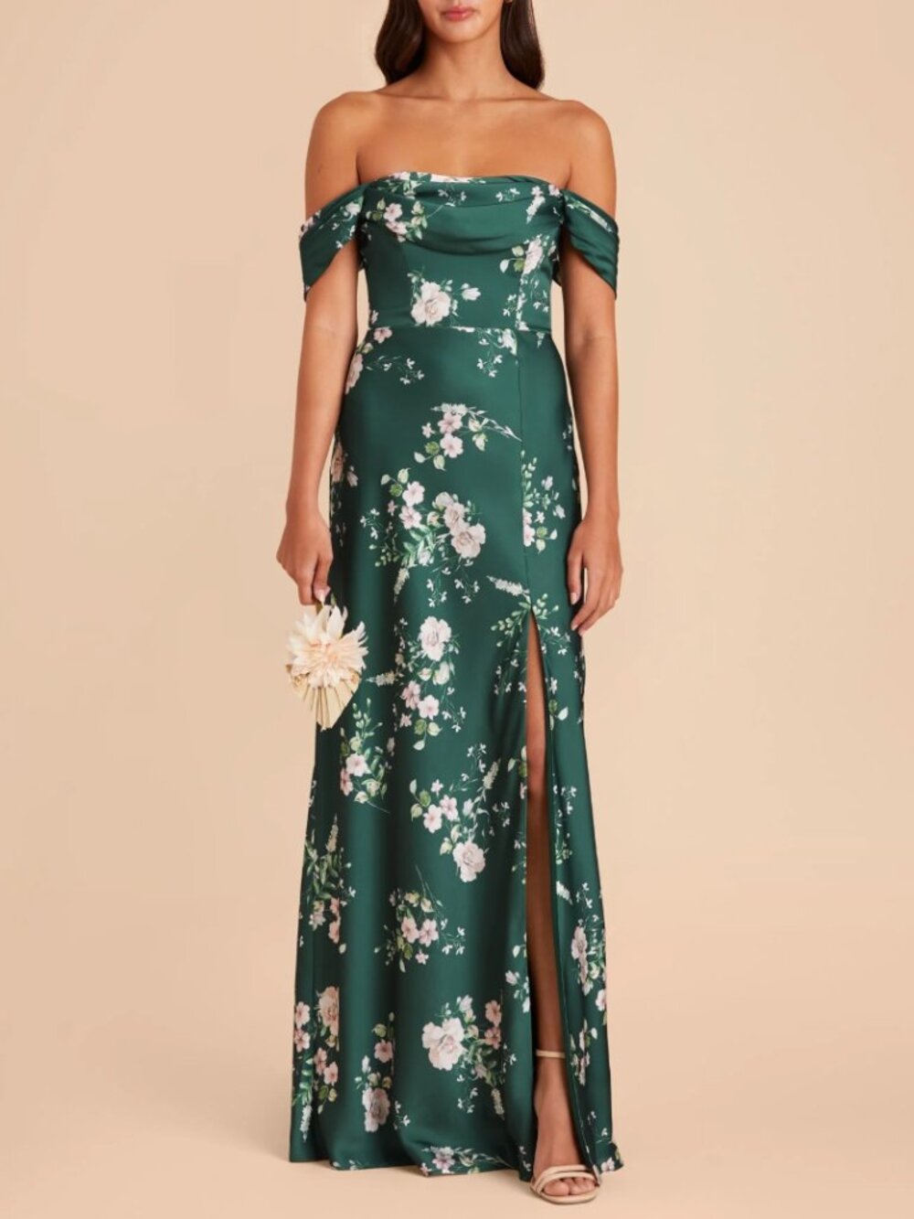 Birdy Grey Mia Dress Matte Satin Emerald Garden Party